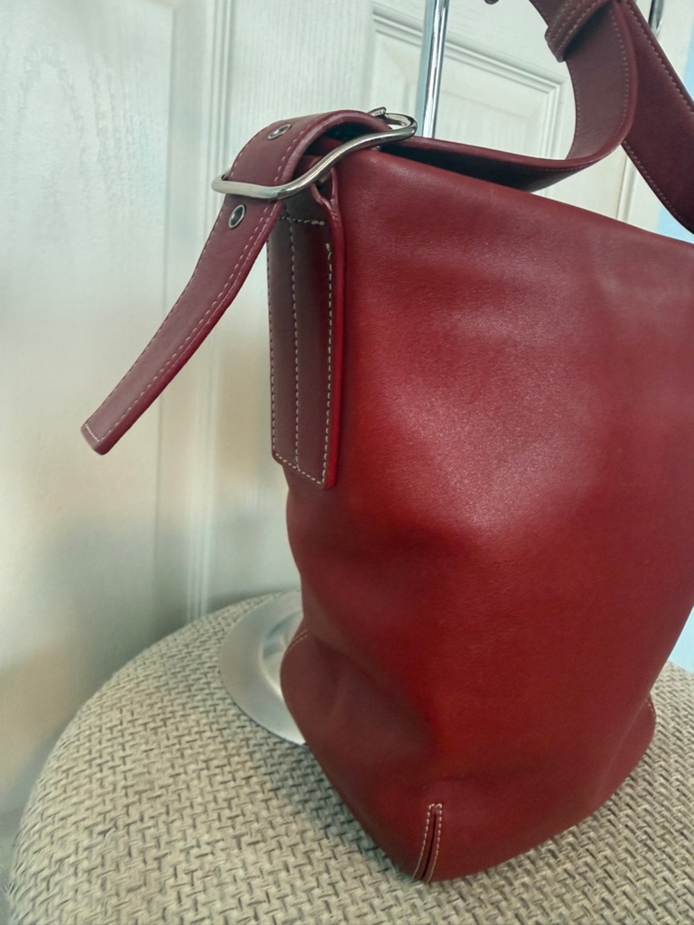 COACH LEGACY SOHO 2002 RED LEATHER BAG #9186 - Picture 6 of 17